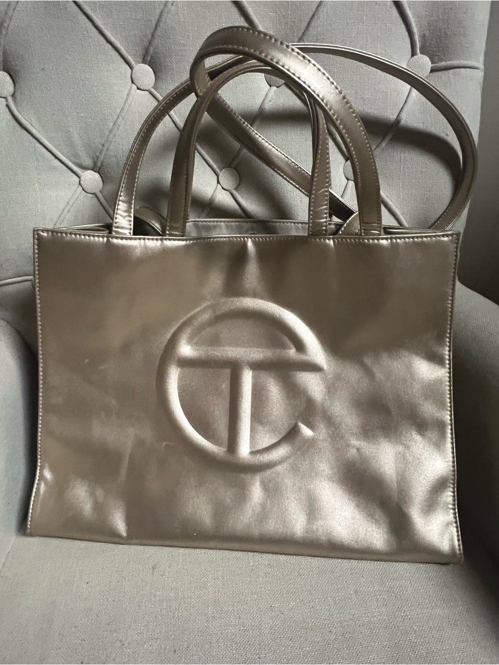TELFAR Medium Shopping Bag - Gold